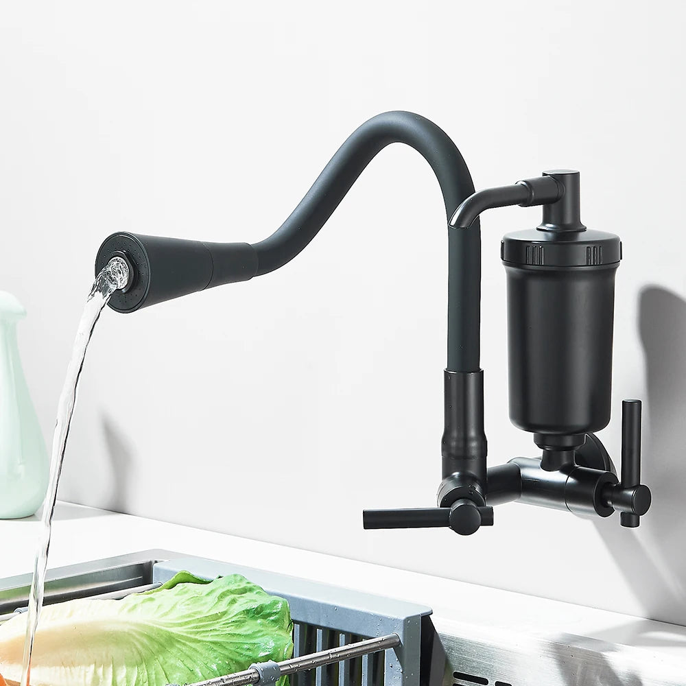wall mount faucet with sprayer
