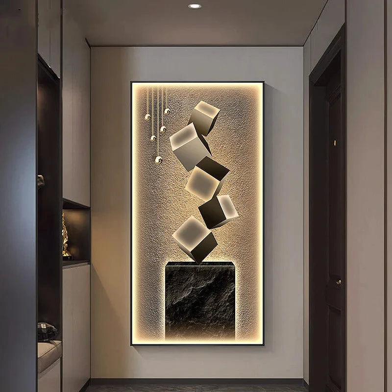 3d wall decor squares