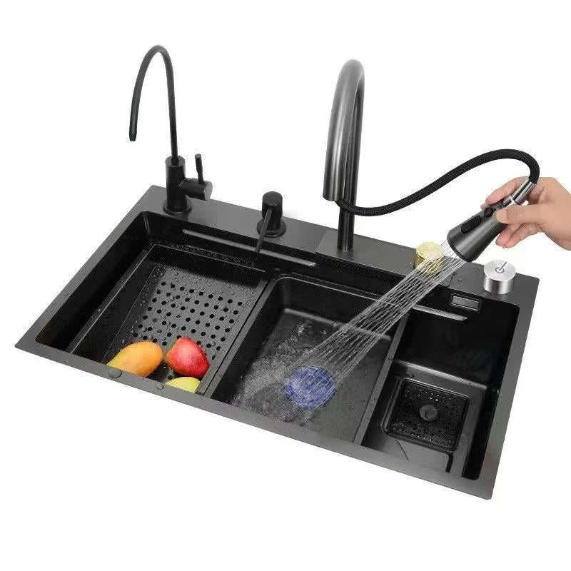 Best price modern black stainless steel kitchen sink