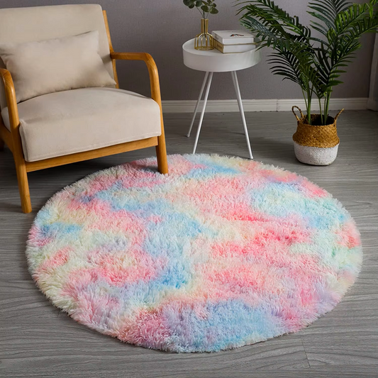 Modern Round Rainbow Rugs