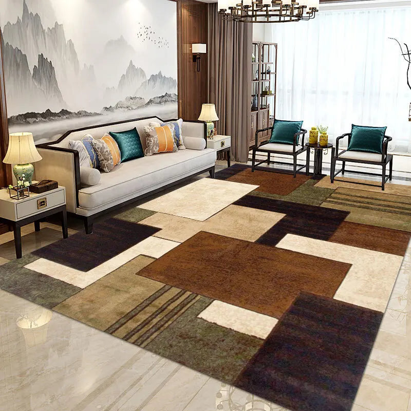 Modern geometric large rug