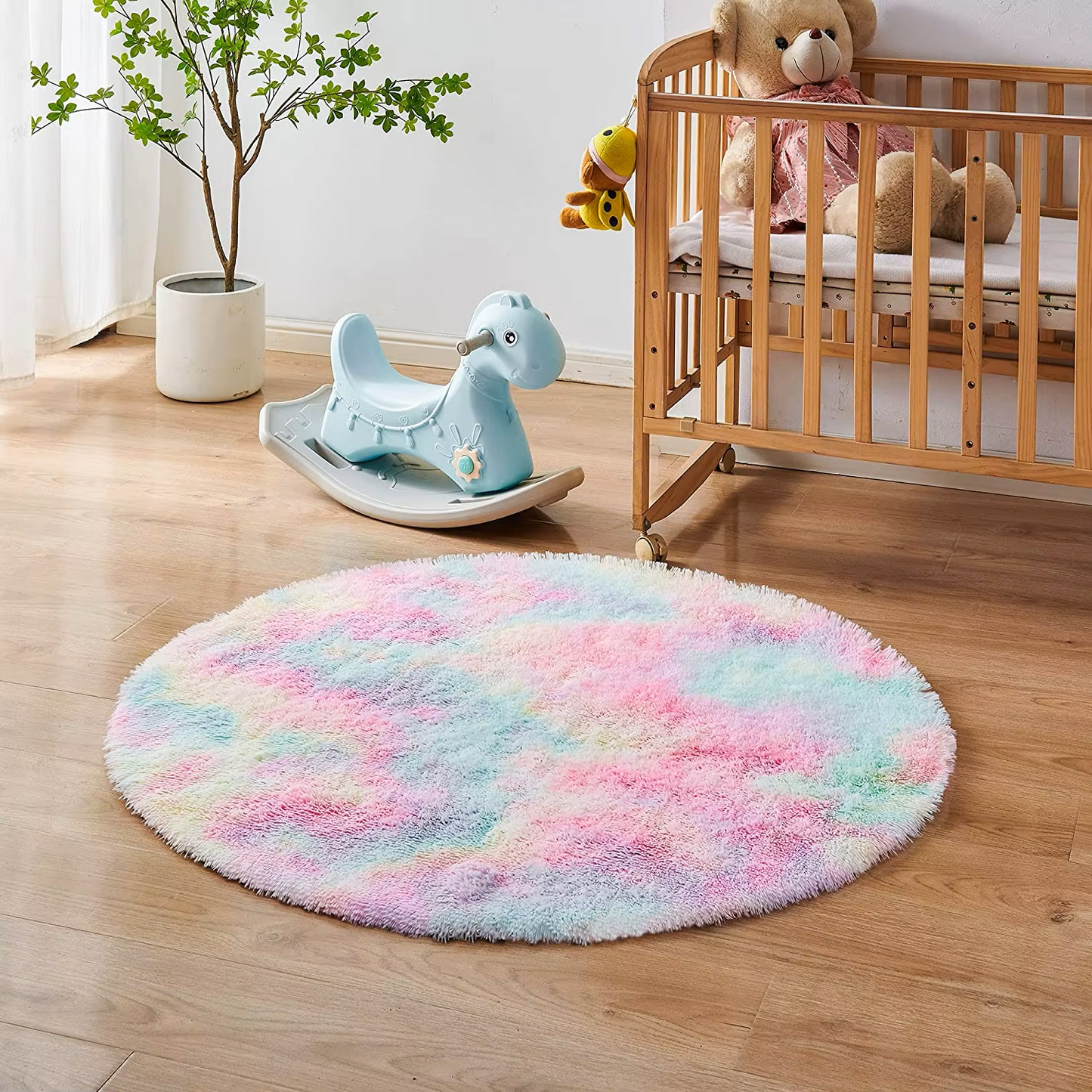 Modern Round Rainbow Rugs