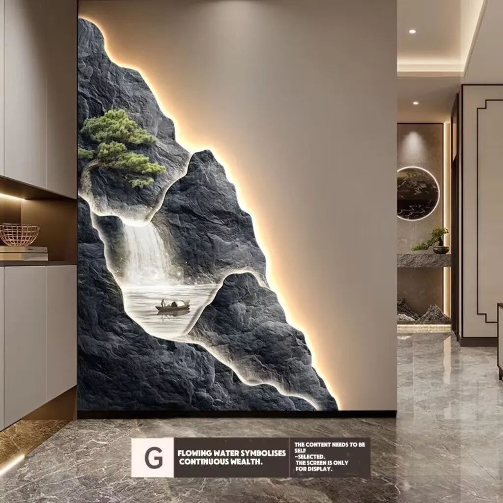 Rock Cliff 3D Wall Decor Light