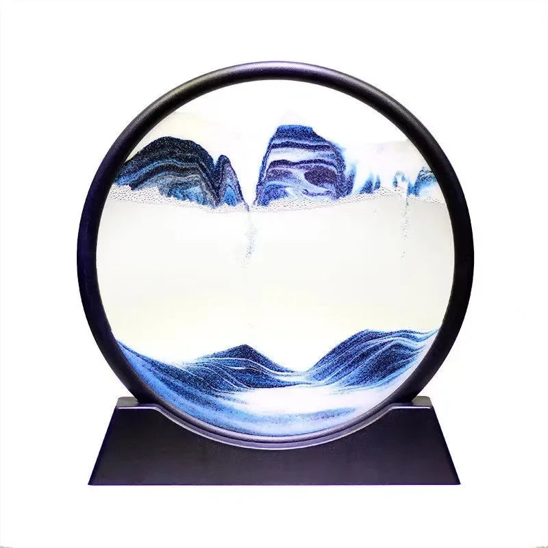 3D Sand Painting Round Glass