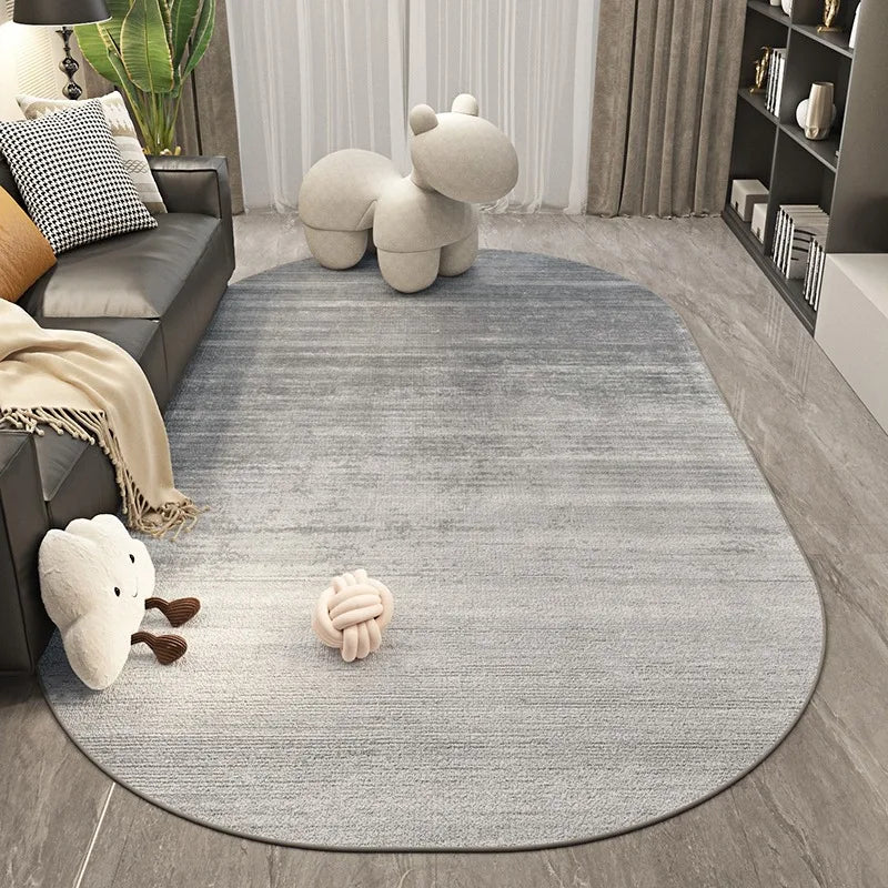 Oval Shape Modern Washable Rugs