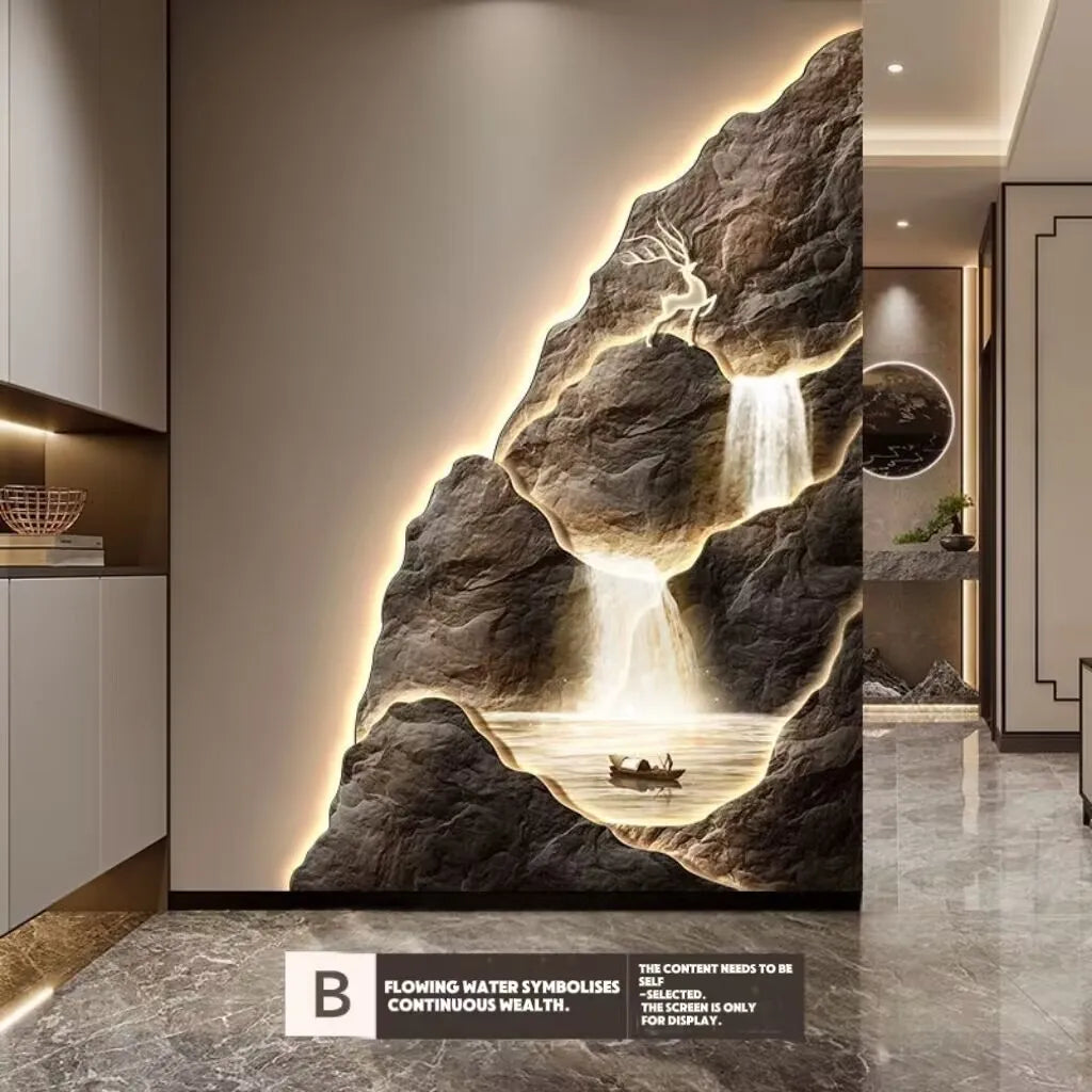 Rock Cliff 3D Wall Decor Light