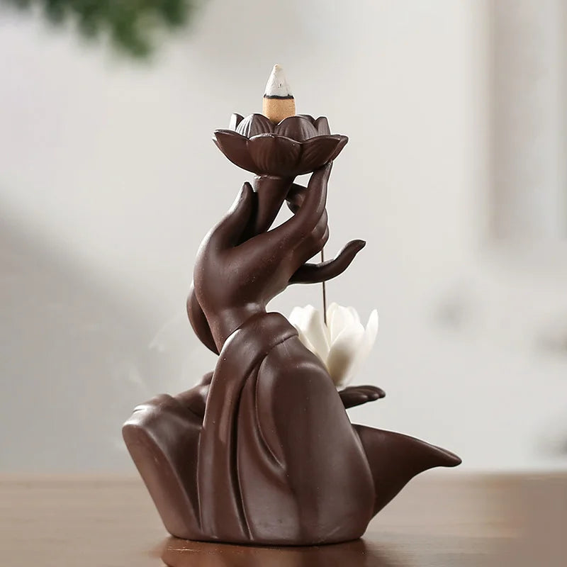 Zen Lotus Backflow Incense Burner