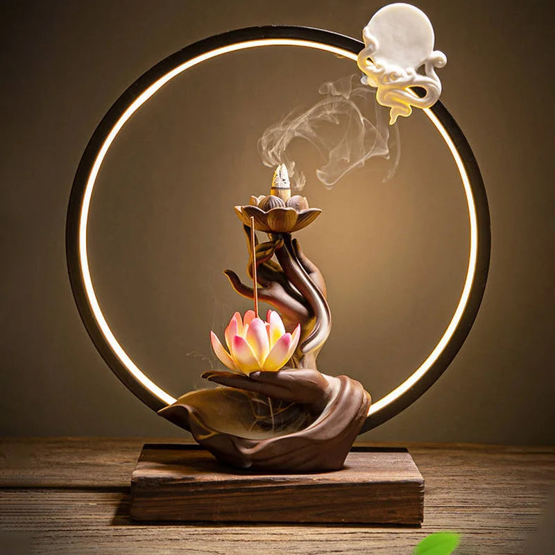 Zen Lotus Backflow Incense Burner