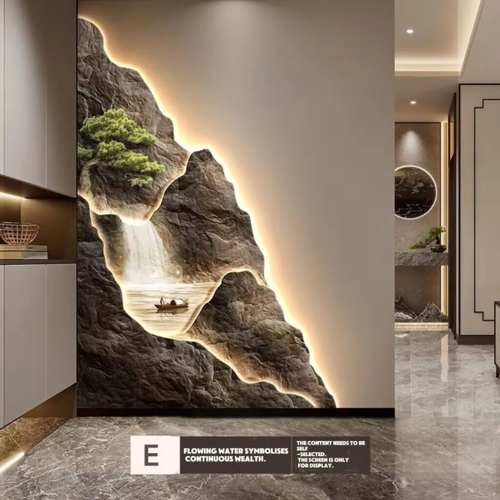 Rock Cliff 3D Wall Decor Light