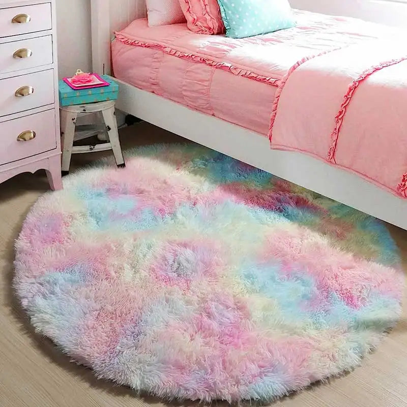 Modern Round Rainbow Rugs