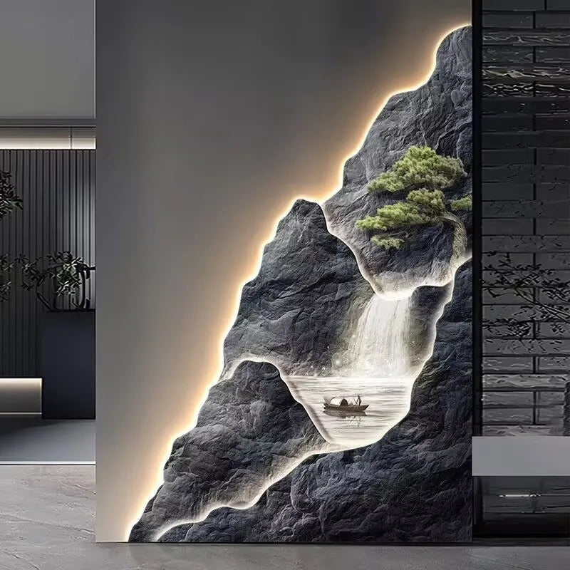 Rock Cliff 3D Wall Decor Light