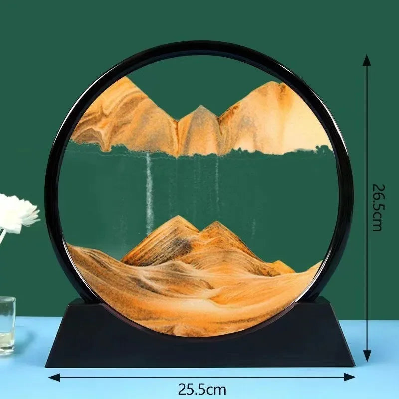 3D Sand Painting Round Glass