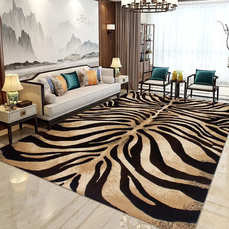 Tiger motif area rug