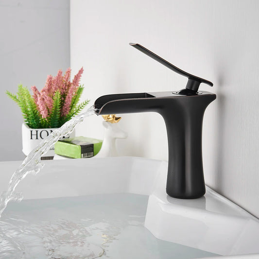 black single basin faucet