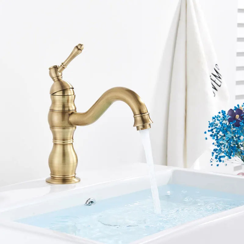 brass faucet kitchen