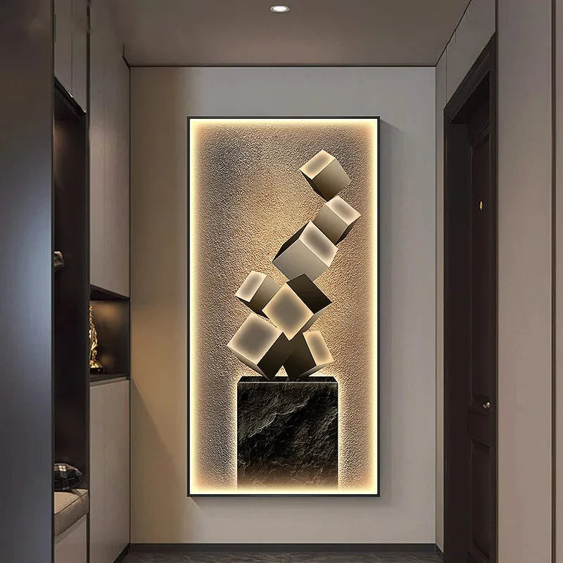 decorative 3d square wall art