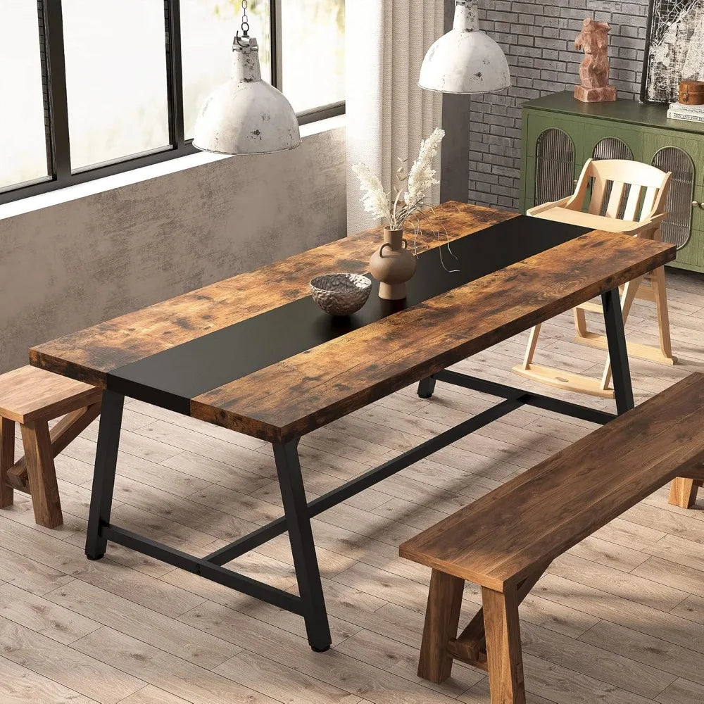 dining height farmhouse wood kitchen table