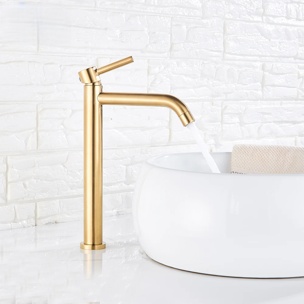 gold faucet bathroom​