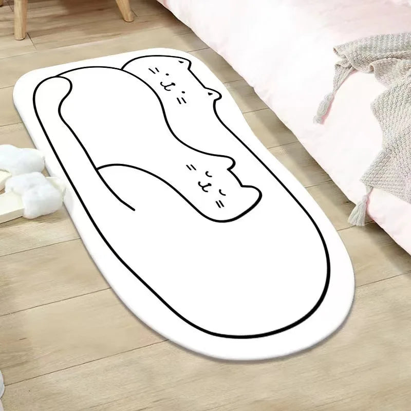 modern cat rugs cartoon