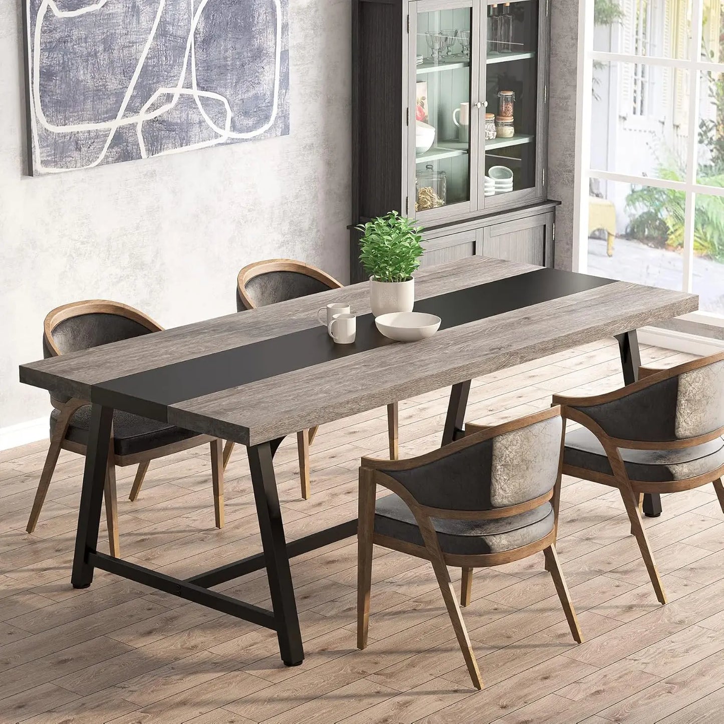 modern farmhouse dining room table​