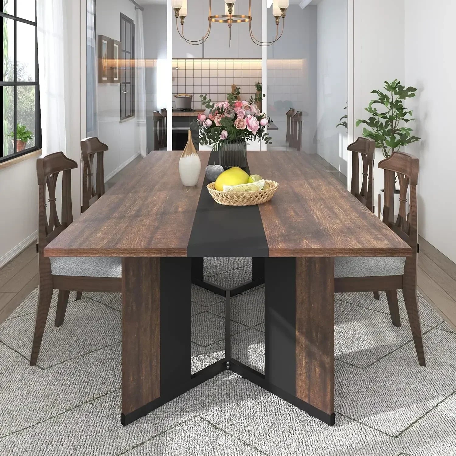 rectangle wood dining table​