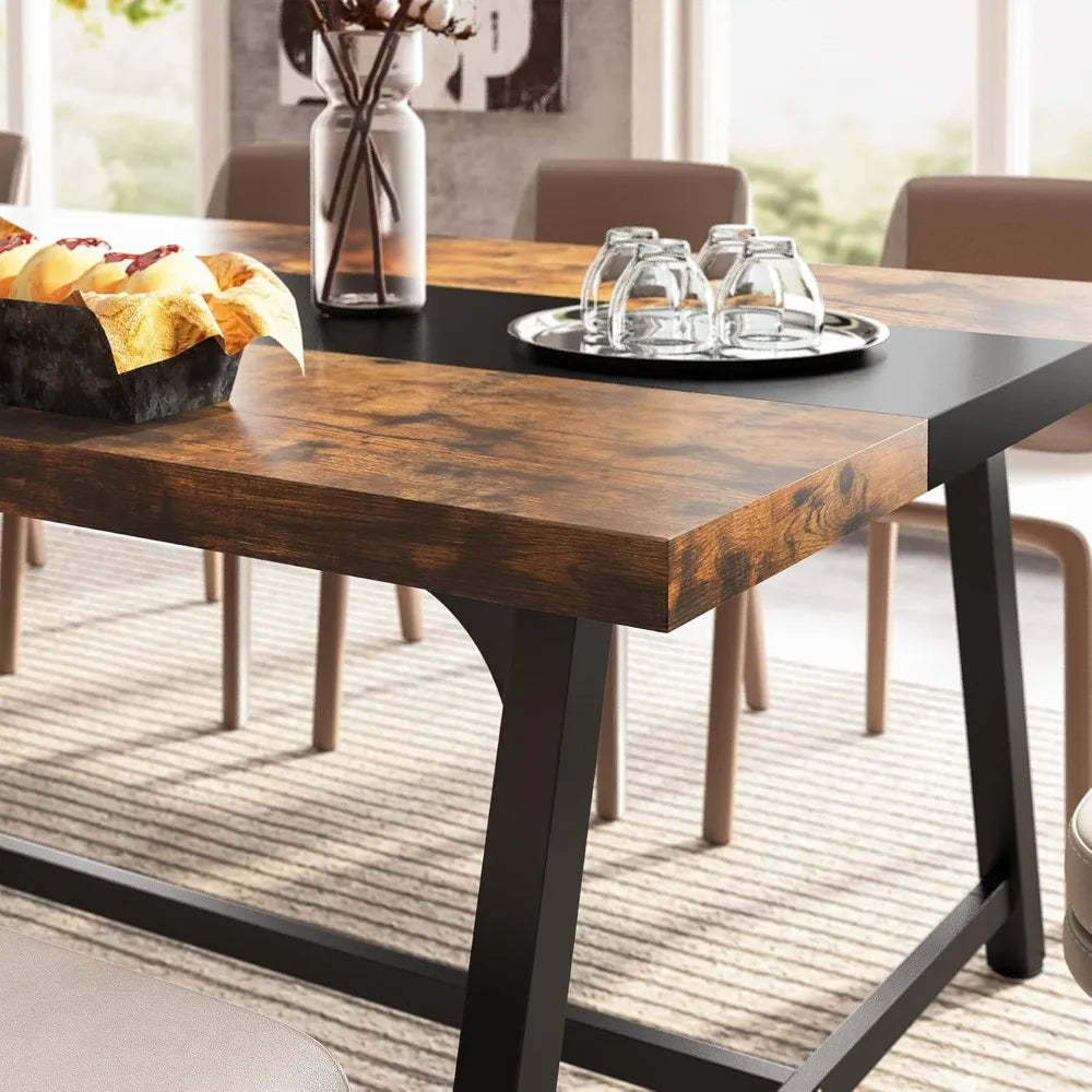 rectangular farmhouse dining table​