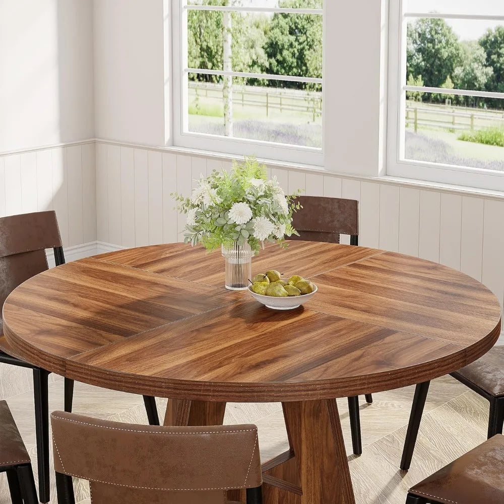 round dining table solid wood