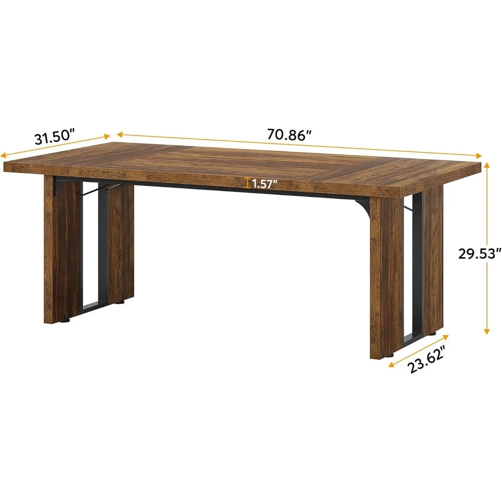 rustic rectangular farmhouse dining table