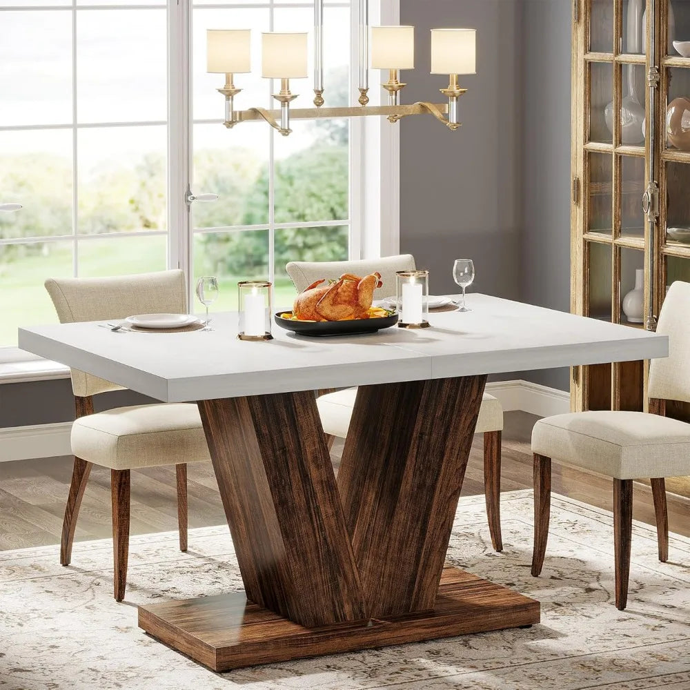 rustic wood dining table​