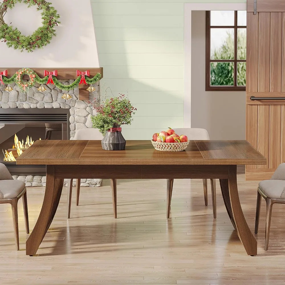 solid wood dining table rectangular