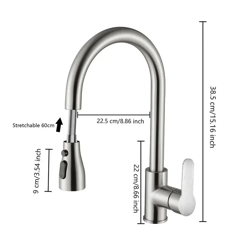 stainless steel kitchen sink faucet​