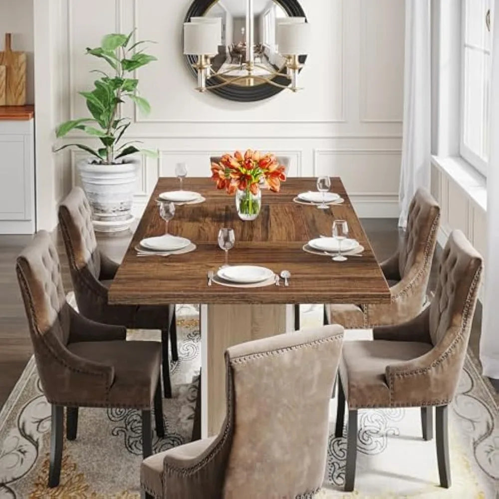 tribesigns rectangle dining table