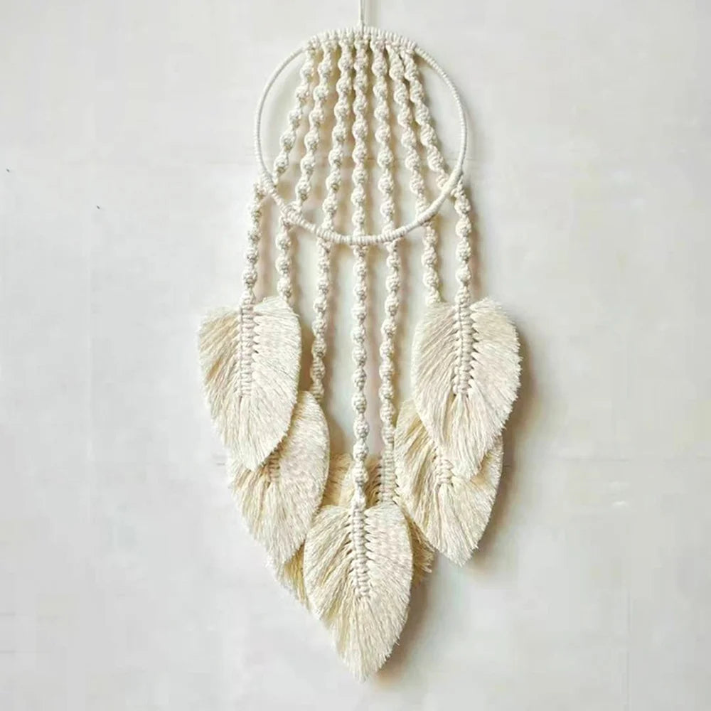 white leaf dreamcatcher